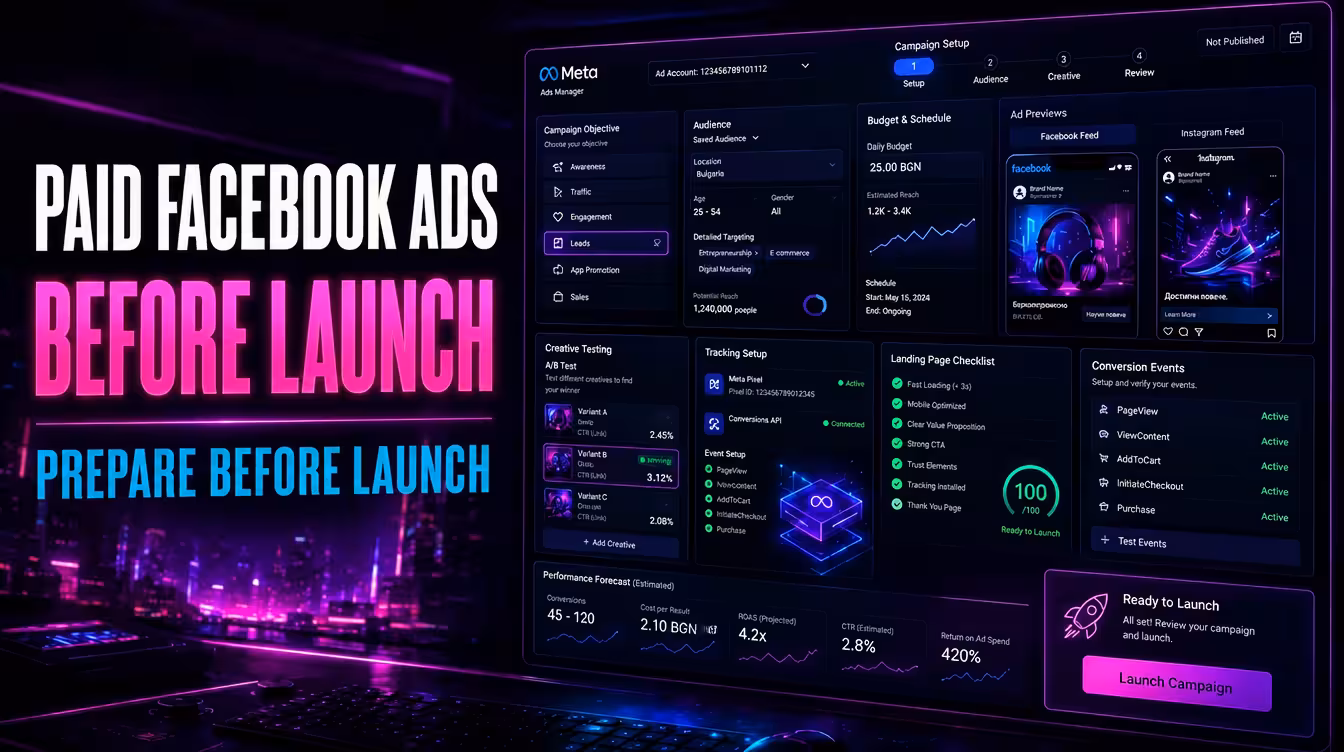 Paid Facebook Ads preparation with Meta Pixel and Conversions API by AdwayCreative