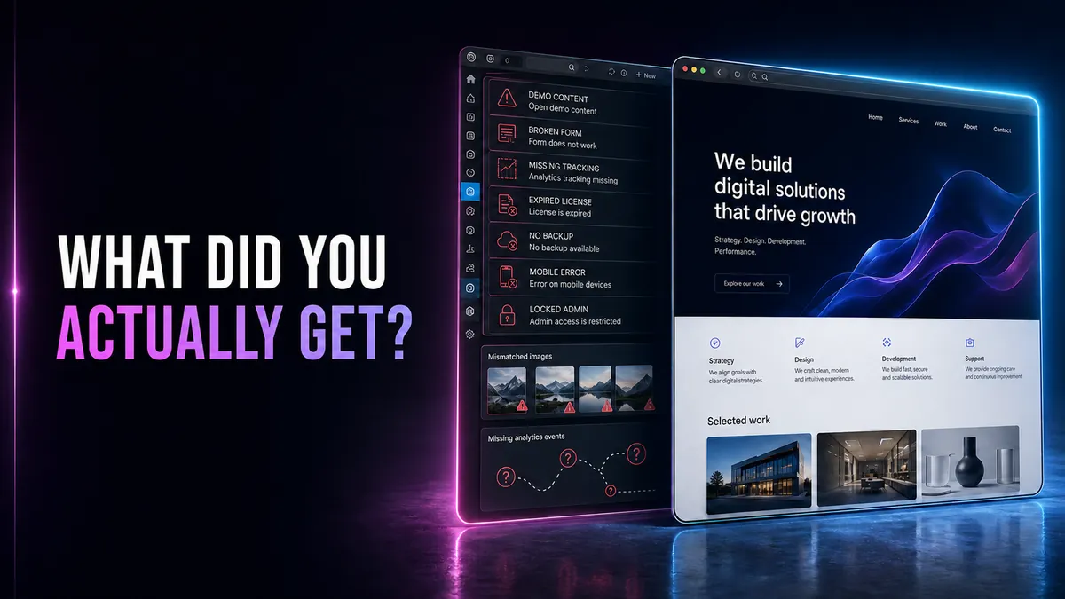 “A Guy Built My Website”: How Do You Check What You Actually Received?